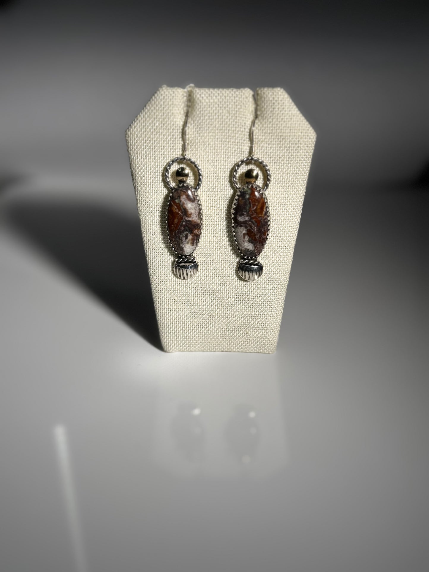 Sterling Natural Wild Horse Earrings
