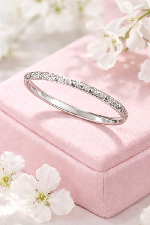 Sterling Silver Textured Stacking Ring, Minimalist Thin Band Ring, Handmade Silver Ring, Dainty Everyday Ring, Coastal Inspired Jewelry