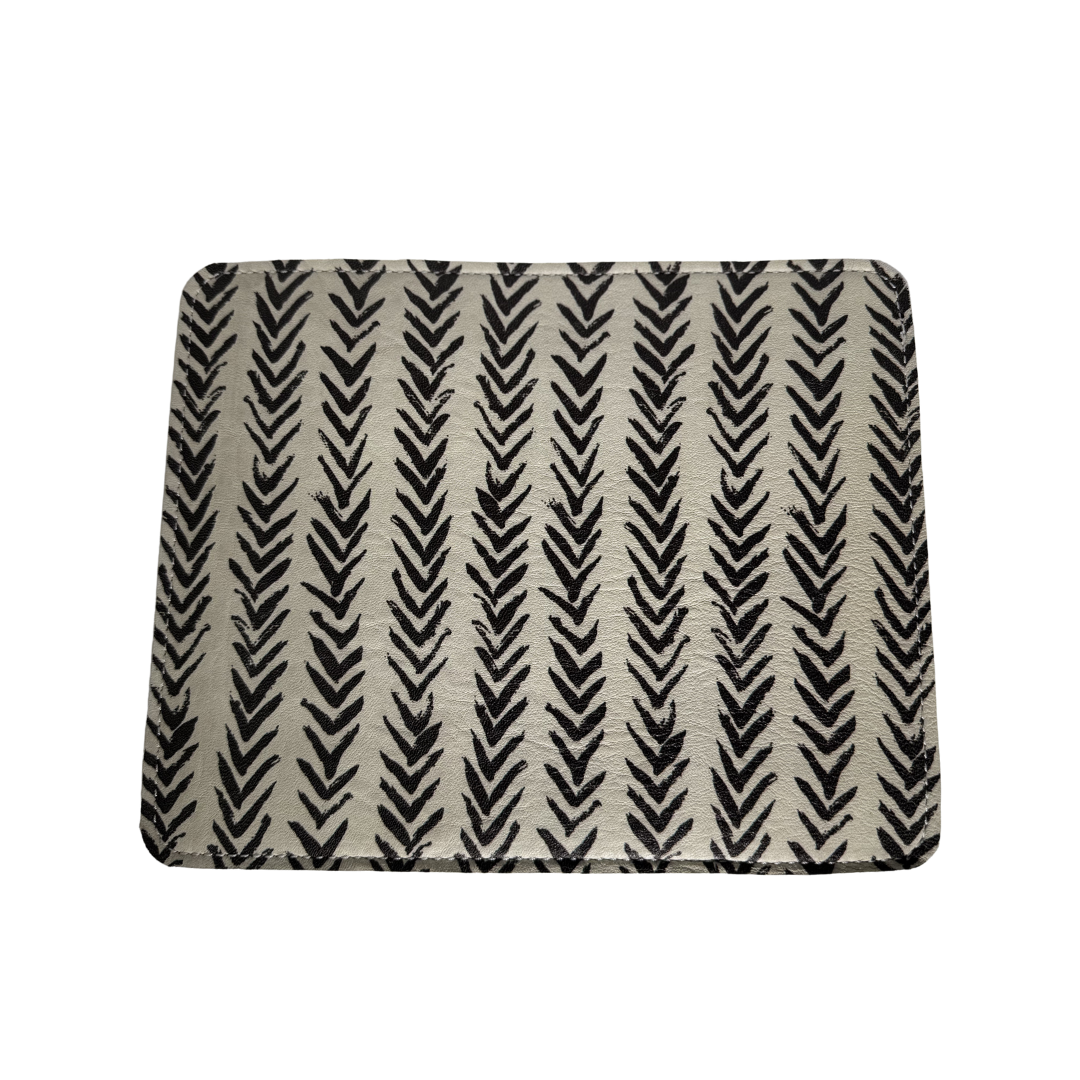 Boho Chevron Leather Mouse Pad