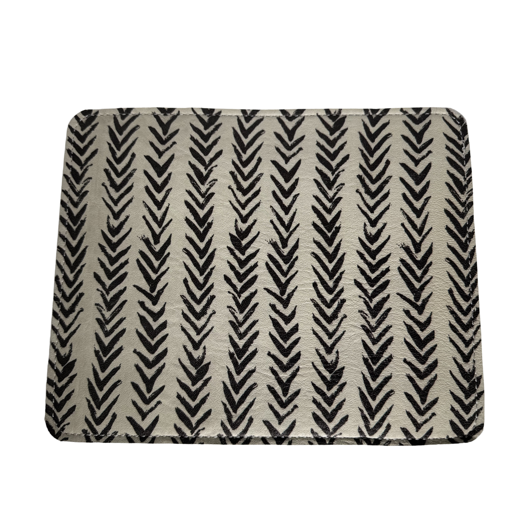 Boho Chevron Leather Mouse Pad