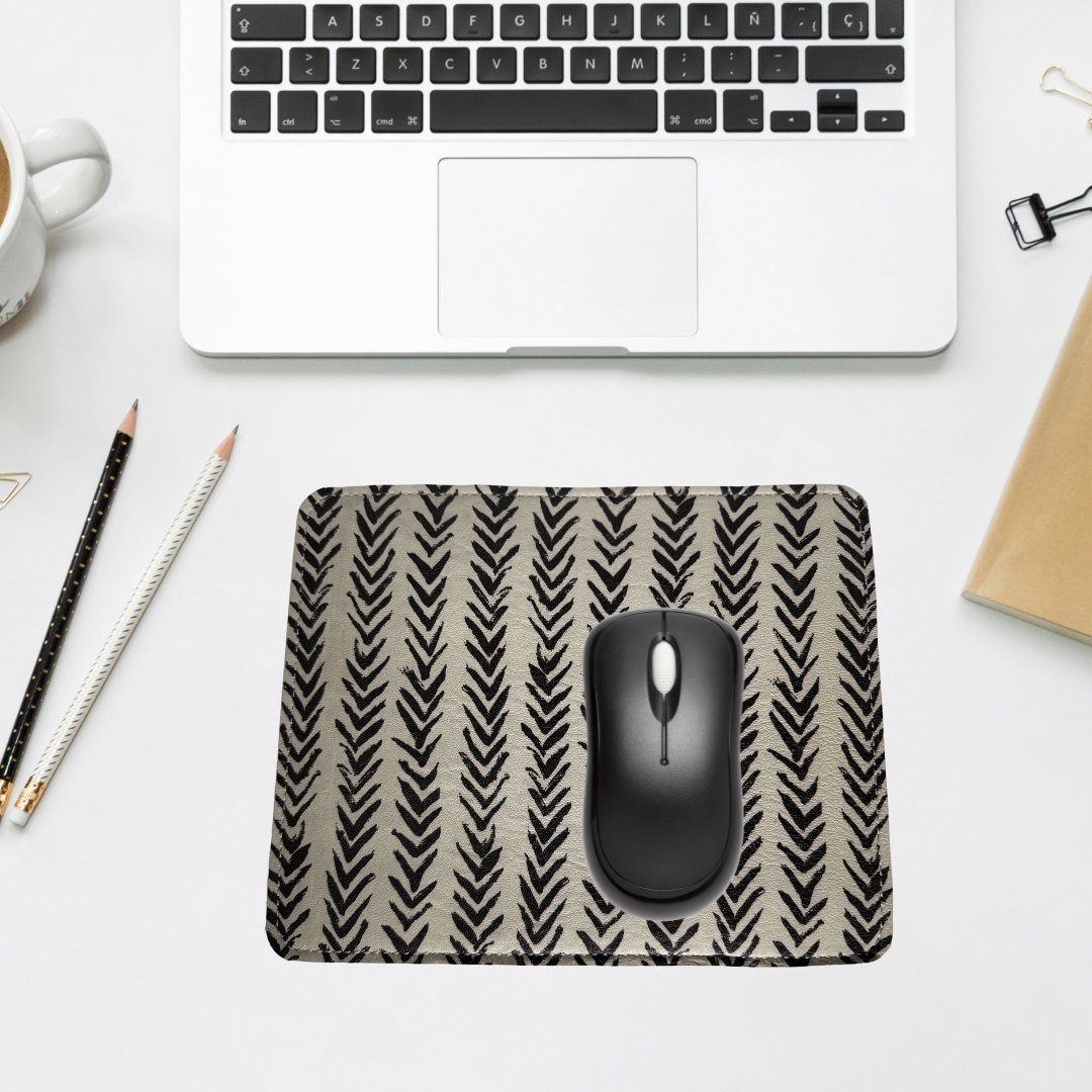 Boho Chevron Leather Mouse Pad