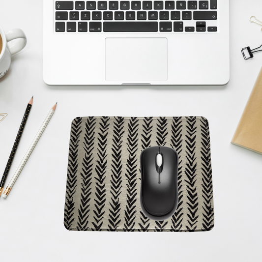 Boho Chevron Leather Mouse Pad