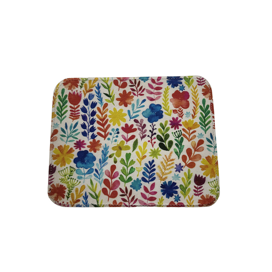 Boho Leather Flowers Mouse Pad