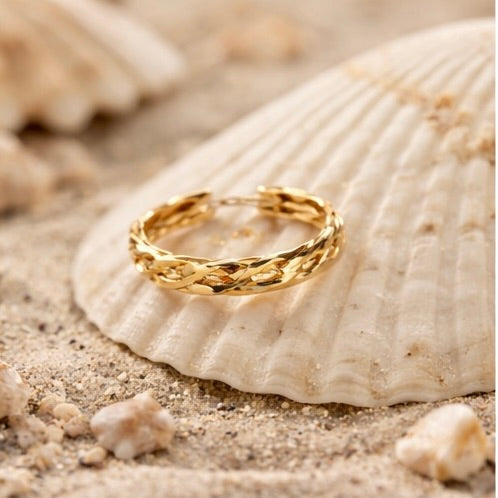 Adjustable 14k Gold Filled Toe Ring, Tidal Weave, Handmade Gold Toe Ring, Minimalist Beach Jewelry, Stackable Summer Ring, Gift for Her
